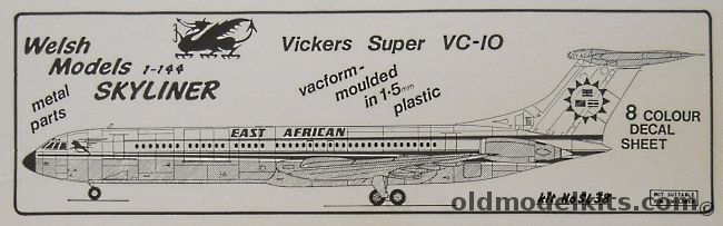 Welsh 1/144 Vickers Super VC-10 - East African Airlines, SL38 plastic model kit